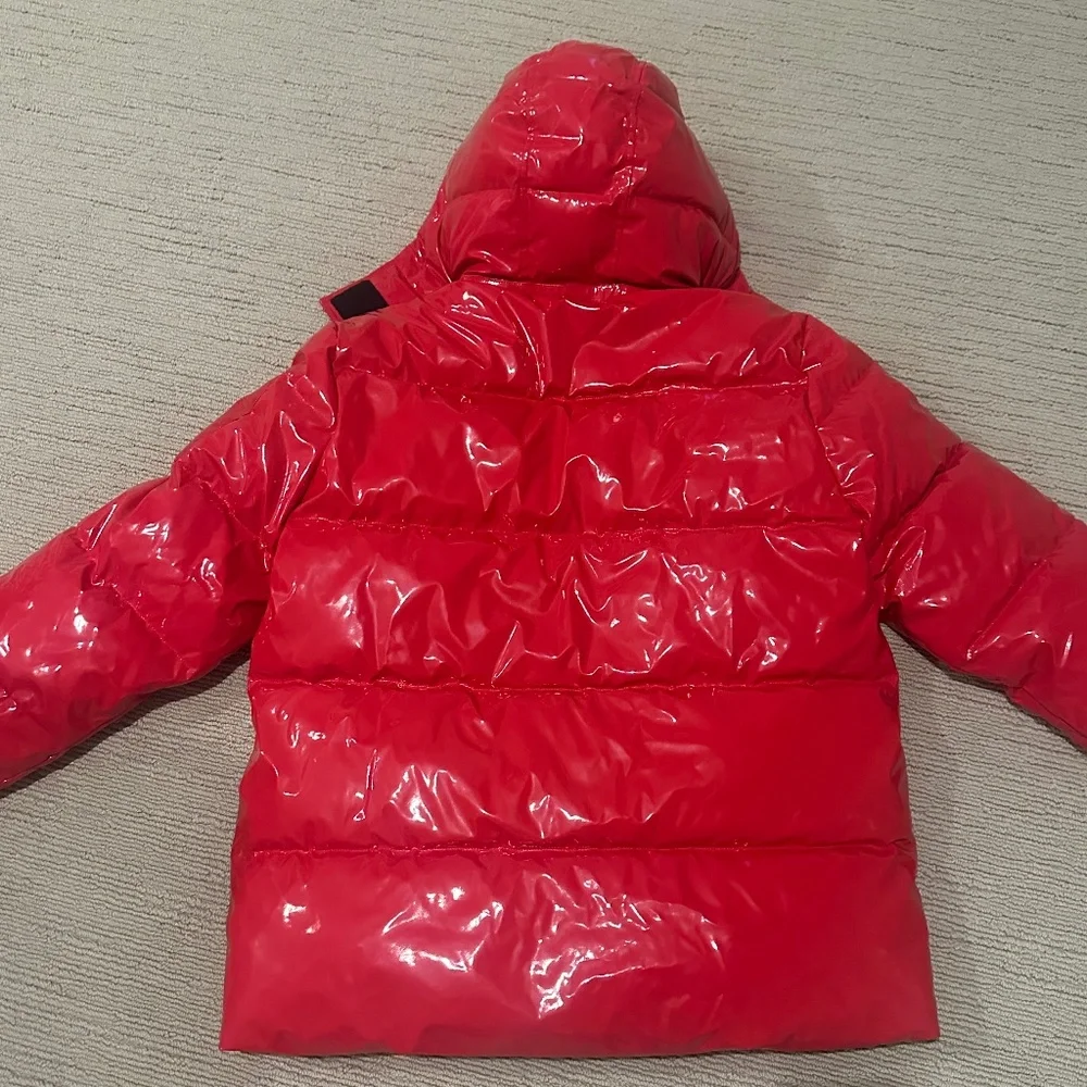 THE KOOPLES Insane Glossy Red Puffer Coat Sz M NEW $698!! - Picture 3 of 6